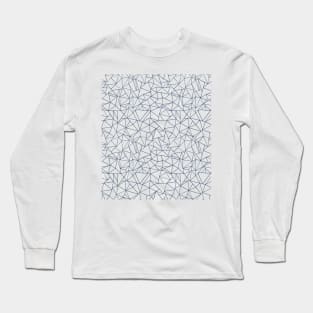 Abstract Outline Navy Blue Gold Long Sleeve T-Shirt